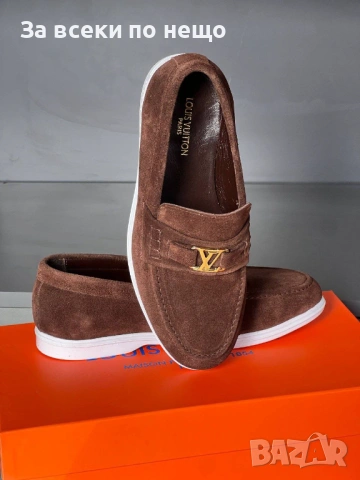 Louis Vuitton Мъжки Ежедневни Обувки Естествена кожа Луис Витон - Налични Различни Цветове Код E1278, снимка 6 - Ежедневни обувки - 53756265