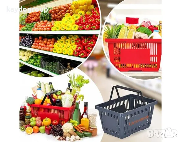 Нови!Налични! Пластмасова кошница за пазаруване - черна 22л, търговско оборудване!, снимка 10 - Оборудване за магазин - 35966362