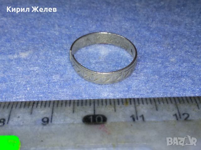 СТАРИНЕН ОРНАМЕНТИРАН АНГЛИЙСКИ СРЕБЪРЕН ПРЪСТЕН ХАЛКА СРЕБРО STERLING SILVER РЕГУЛИРУЕМ 39992, снимка 8 - Антикварни и старинни предмети - 46222882