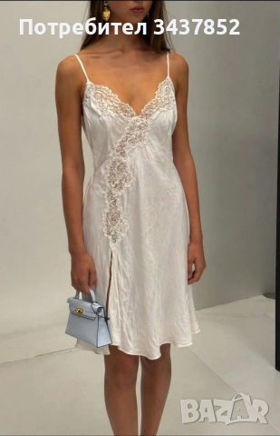 100% копринен винтидж Шмиз идеален за булченски подарък