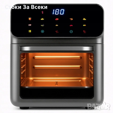 Еър Фрайър Фурна 2-в-1 XXL 8.5L с LED Тъч и 10 Програми, снимка 12 - Фритюрници - 53821140