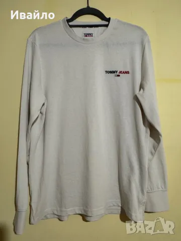 Tommy Jeans TJM SIDE SPLIT LS TEE Ivory.
