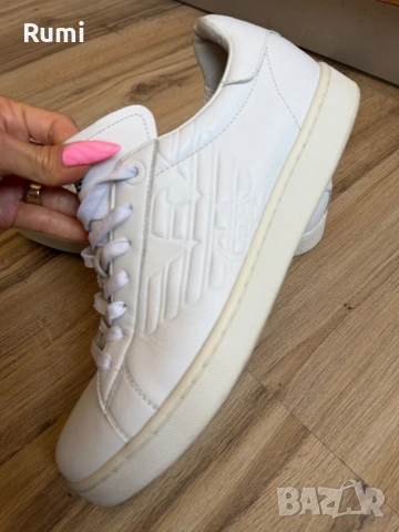 Мъжки оригинални кожени бели кецове EA7 ! 44 н