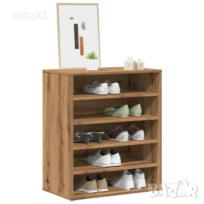 vidaXL Шкаф за обувки, Дъб артизан, 60x35x70 см, инженерно дърво(SKU:856701), снимка 2 - Шкафове - 49397843