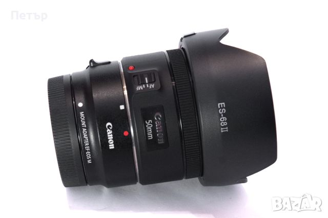 Canon M50 II + 3 обектива, адаптер, сенник и зарядно, снимка 10 - Фотоапарати - 45635519