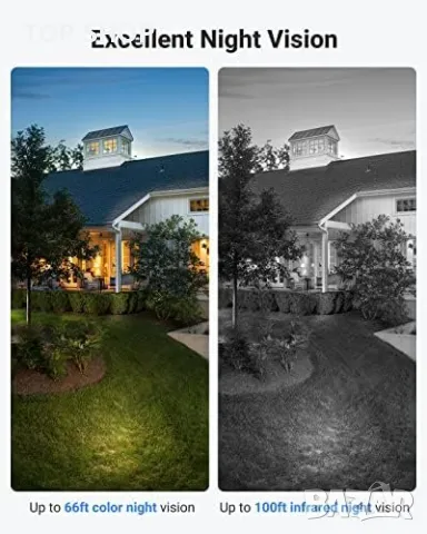 Нова Външна охранителна 3K камера домашно видеонаблюдение Охрана, снимка 6 - Аналогови камери - 49657593