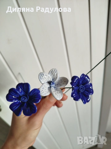 Керамични цветя, снимка 4 - Декорация за дома - 54291464