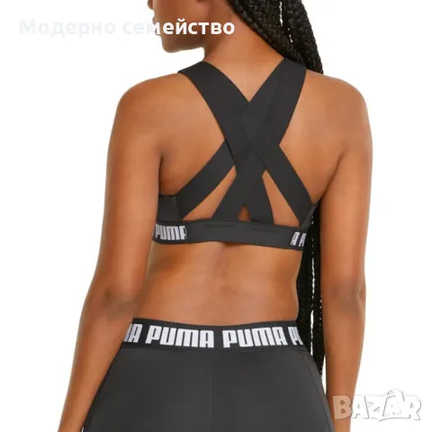 Дамско спортно бюстие PUMA Feel It Mid-Impact Training Bra Black, снимка 3 - Корсети, бюстиета, топове - 46855572