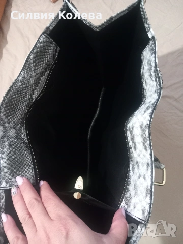 Чанта Змийски принт, нова, снимка 3 - Чанти - 53807598