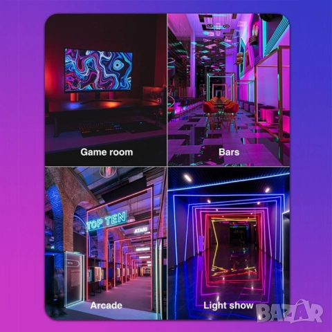 Неонови LED лентови светлини , снимка 4 - Лед осветление - 51992579