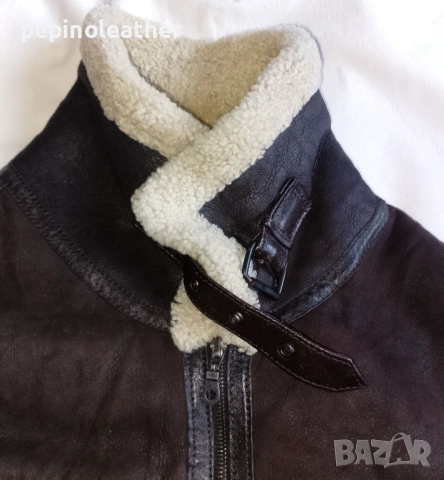 Flying Wear Оригинално Пилотско Кожено Яке от истинска агнешка кожа, тип В-3, размер US 52 / 3ХL, снимка 3 - Якета - 52794358