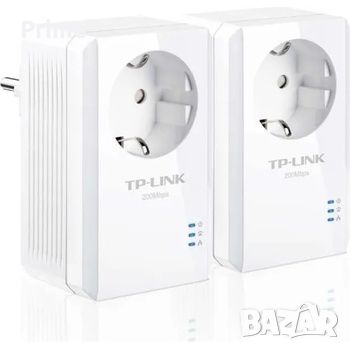 Мрежови адаптери за електрическата мрежа TP Link Powerline Adapter TL-PA2010P, снимка 1 - Мрежови адаптери - 46463773