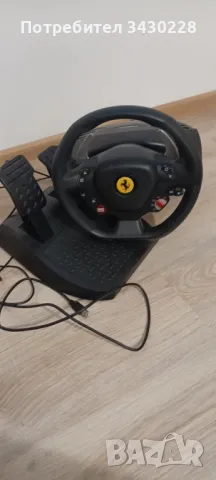 Волан с педали Thrustmaster T80 Racing Wheel, Ferrari 488 GTB Edition, /PS4/PC, Черен, снимка 6 - Аксесоари - 48639608