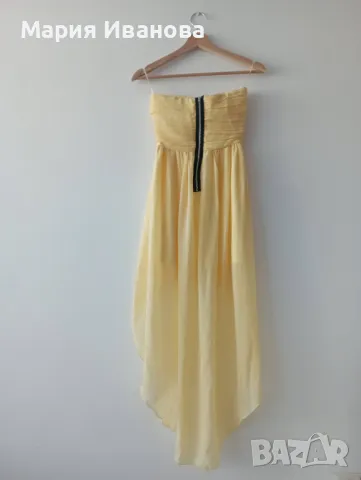 лятна жълта къса рокля, официална, за бал, снимка 5 - Рокли - 49980380