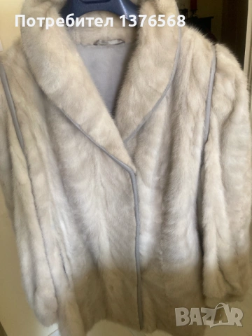 Луксозно кожено палто бяла норка, снимка 6 - Палта, манта - 53734176