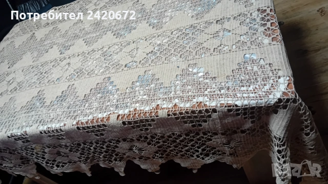 ръчно плетена покривка