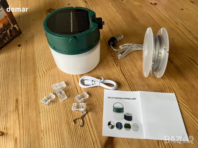 Къмпинг гирлянди - 2 в 1 соларни и USB акумулаторни, 3600mAh, 8 режима, водоустойчиви, 12 метра, снимка 9 - Лед осветление - 50290085