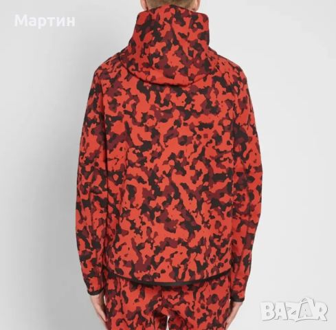 Мъжки комплект Nike Tech Fleece Red Camo - размер XL, снимка 5 - Спортни дрехи, екипи - 45880461