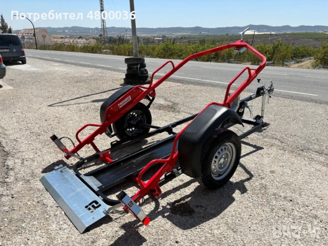 Ремарке за мотор Milwaukee 750 kg – уникално, без рампа, б/у, супер цена