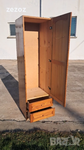 Гардероб единичен масив, снимка 3 - Гардероби - 53354677