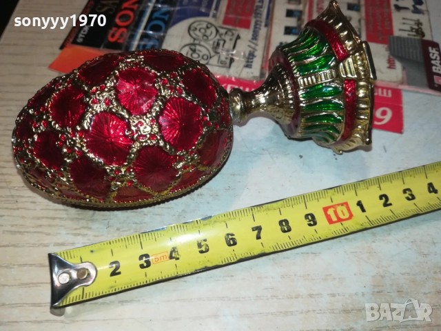 ФАБЕРЖЕ-ЯЙЦЕ МЕД/МЕСИНГ 3108251912, снимка 5 - Антикварни и старинни предмети - 51554498