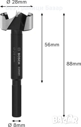 Ново Forstner свредло Bosch Expert 28 мм за слепи отвори меко и твърдо дърво