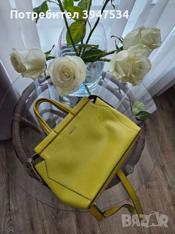 дамска жълта чанта Furla, снимка 1 - Чанти - 45633267