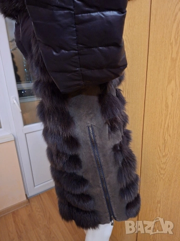 Палто естествева кожа и лисица , снимка 5 - Якета - 42499983