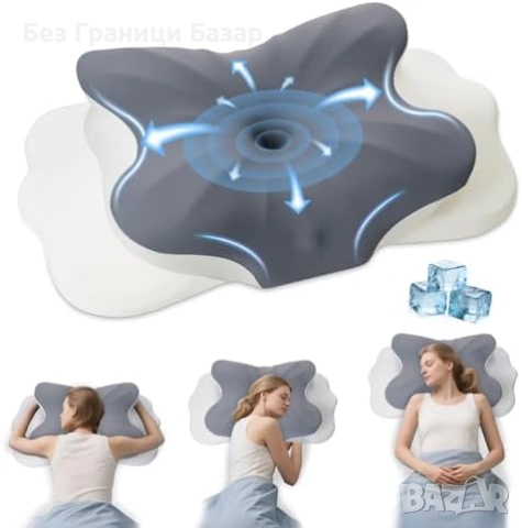 Нова Ергономична мемори възглавница против хъркане 6 зони опора охлаждане