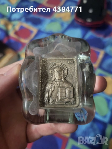 Византийско сребърно копие на икона Исус