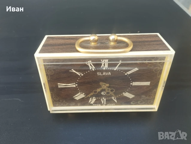 Настолен часовник/ будилник Слава , снимка 5 - Антикварни и старинни предмети - 51018277