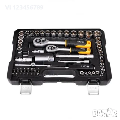 Гедоре 108 части 1/4”, 3/8”, 4-22мм JCB, снимка 5 - Гедорета - 52111285