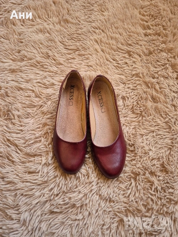 Дамски обувки естествена кожа бордо 37, снимка 2 - Дамски ежедневни обувки - 53826640