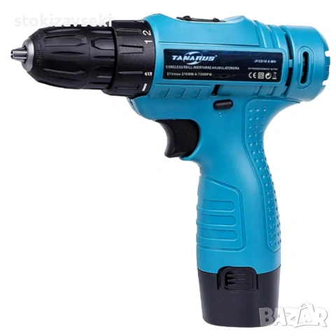 Комплект безжичен винтоверт с Led осветление, батерия и куфар - всичко под ръка, снимка 2 - Други инструменти - 54131666