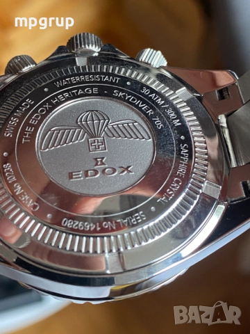 Продавам EDOX SKY DIVER 70'S CHRONOGRAPH 44MM MEN'S WATCH, снимка 15 - Мъжки - 52352213
