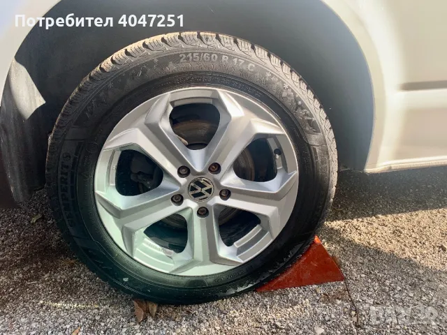 Алуминиеви джанти 17" 5x120+НОВИ 3ИМНИ ГУМИ DOT4223 8mm за Vw T6,T5, снимка 2 - Гуми и джанти - 48168785