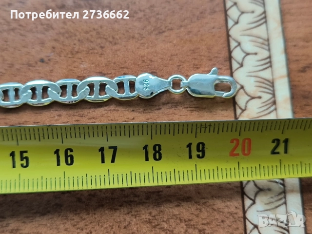 Сребърна гривна " Mariner", снимка 7 - Гривни - 52479930