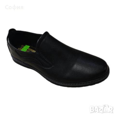 ГИГАНТ Официални мъжки кожени обувки без връзки, голям размер, снимка 3 - Официални обувки - 45748710