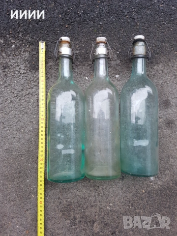 Шише с порцеланова тапа 3 бр, снимка 3 - Антикварни и старинни предмети - 53211559