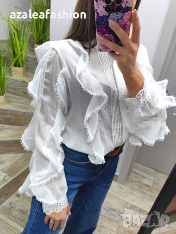 Бяла дамска риза, снимка 7 - Ризи - 52686401