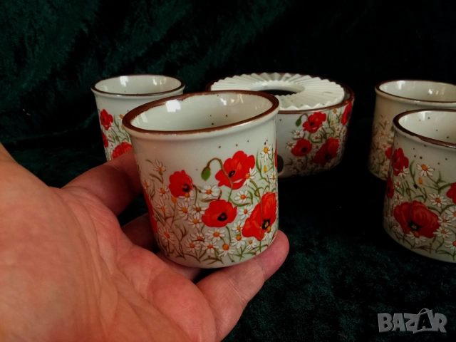 Японски сет керамика за фондю или саке., снимка 9 - Антикварни и старинни предмети - 51464864