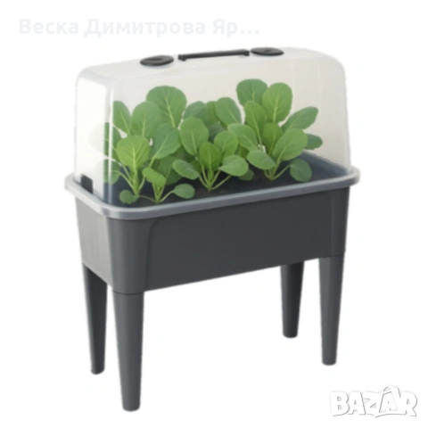 Сива оранжерийна маса с капак - здрава и практична, снимка 6 - Градински мебели, декорация  - 53834740