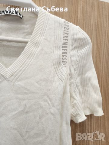 Бяла блуза bikkembergs, снимка 1 - Блузи - 45584881