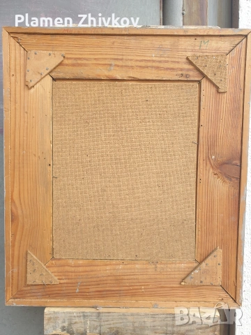 стара картина Масло на фазер , снимка 6 - Картини - 53876224