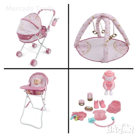 Комплект за игра с кукла, количка, столче & аксесоари със звуци, снимка 2 - Кукли - 52655951