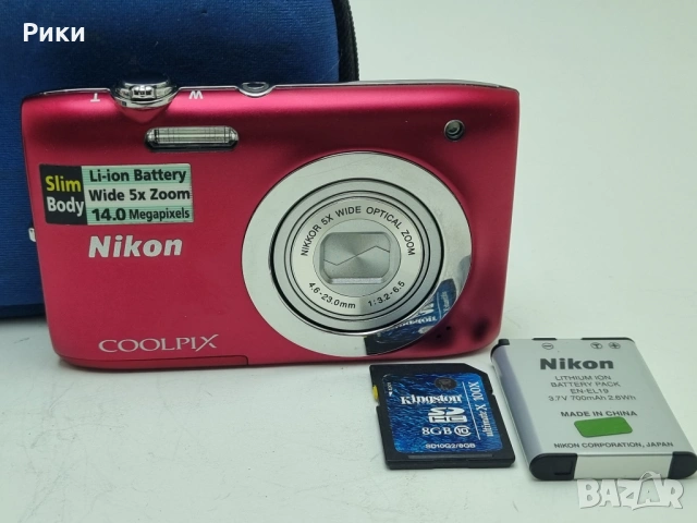 Nikon COOLPIX S2600 14.0 MP Digital Camera - Red, снимка 2 - Фотоапарати - 53804725