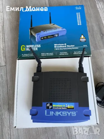 Рутер Linksys WRT54GL, снимка 2 - Рутери - 46914980