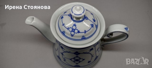 Kalk Eisenberg 1900-1973. Чайник с декор сламено цвете., снимка 11 - Сервизи - 46414708