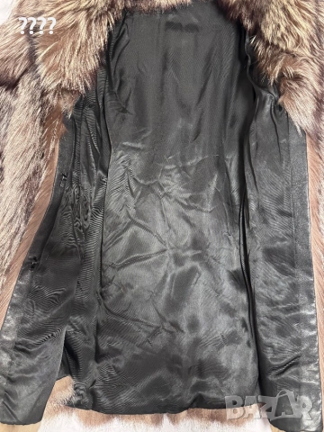 Кожено палто от сребърна лисица - цели кожи, снимка 3 - Палта, манта - 53576382