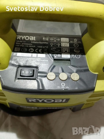 акумулаторен компресор за гуми ryobi 18v, снимка 5 - Други инструменти - 53966529